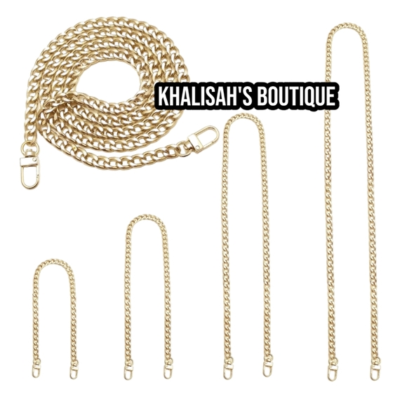 WOC Conversion Kit 3 Variety Gold CHAINS STRAP REPLACEMENT FOR Chanel, YSL, & LV - Picture 2 of 9